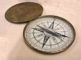 Late 19th Century Wrights Requisite cartographers brass compass